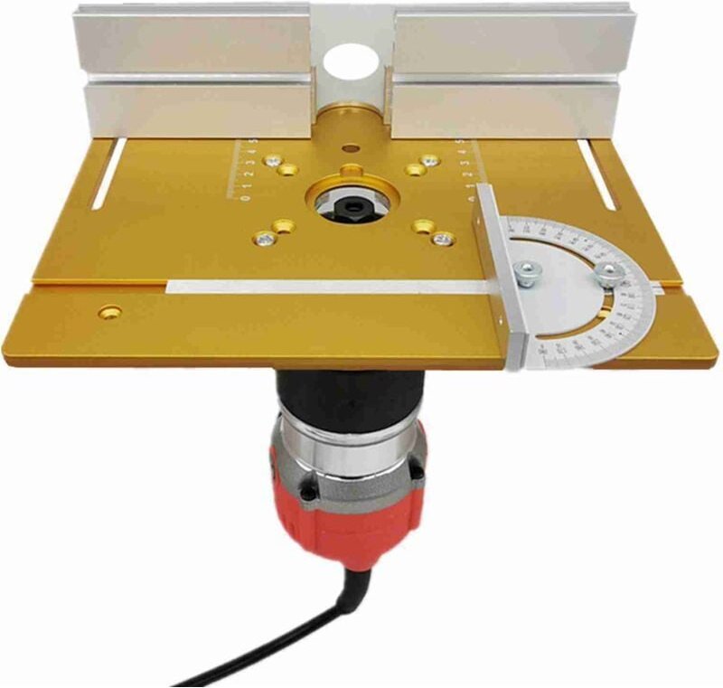 ZVD Doppelloch-Frästisch-Einlegeplatte aus Aluminiumlegierung für Holzbearbeitungsfräsmaschinen für elektrische Schneide...