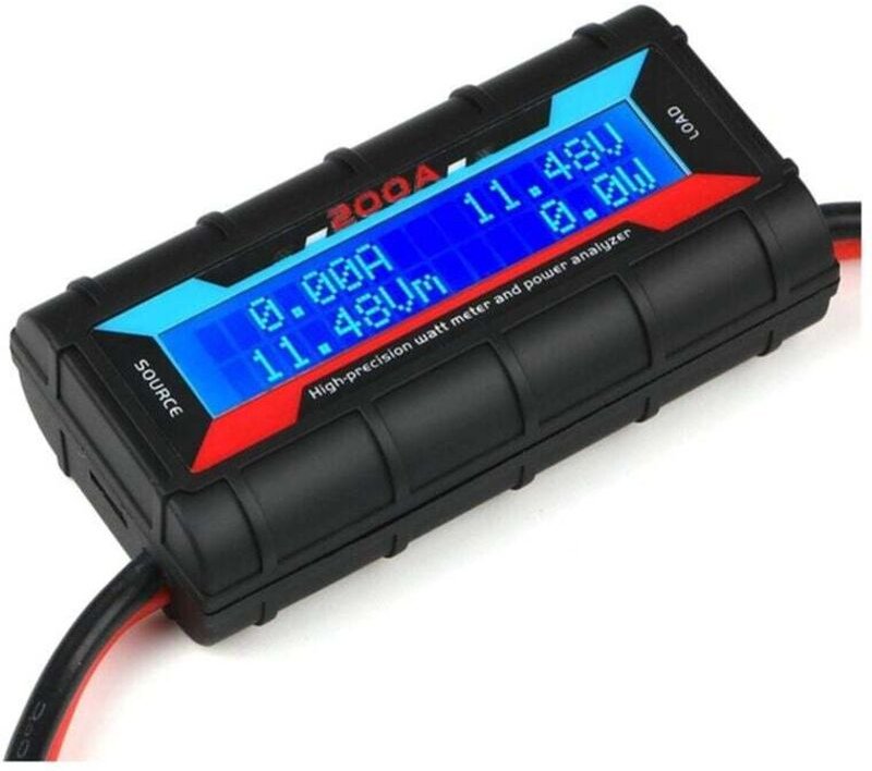 Hochpräziser 200-A-Leistungsanalysator (Wattmeter) mit LCD-Hintergrundbeleuchtung zur Überwachung des Batterieverbrauchs...