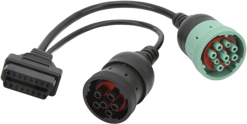 J1939 zu Kfz-Reparaturwerkzeug LKW-Kabel 16-polige Buchse auf 6-poligen J1708 9-poligen J1939 Y-Splitter Diagnose-Scanne...