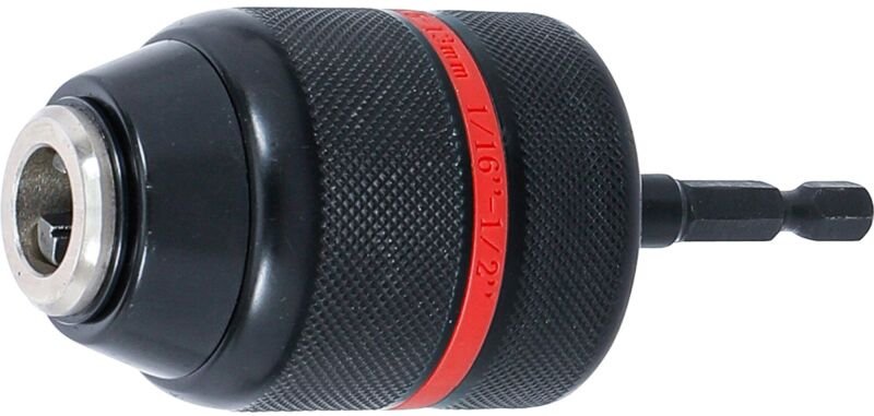 Schnellspannbohrfutter Metallausführung Antrieb Außensechskant 6,3 mm (1/4") x 20 UNF 1,5 - 13 mm