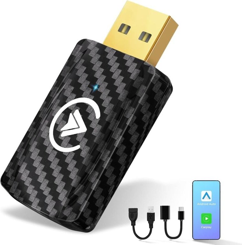 Kabelloser Carplay- und kabelloser Android Auto-Adapter, 2-in-1-Dongle SMT-AC01, wandelt kabelgebundenes Android Auto/Ca...