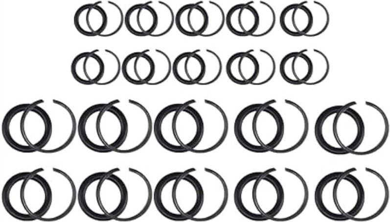 10 + 10 Sets) 1/2 Zoll und 3/8 Zoll Schlagschrauber-Haltering-Kits mit O-Ringen für elektrische Pneumatik