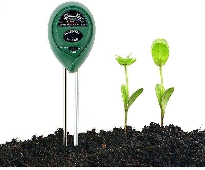 Bodentest-Set, 3-in-1 Bodentester: Feuchtigkeitsmesser, Licht- und pH-Säuretester, für Blumen/Gras/Pflanzen/Garten/Landw...