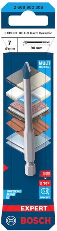 Bosch EXPERT Bohrer HEX-9 Hard Ceramic, 7 x 90 mm