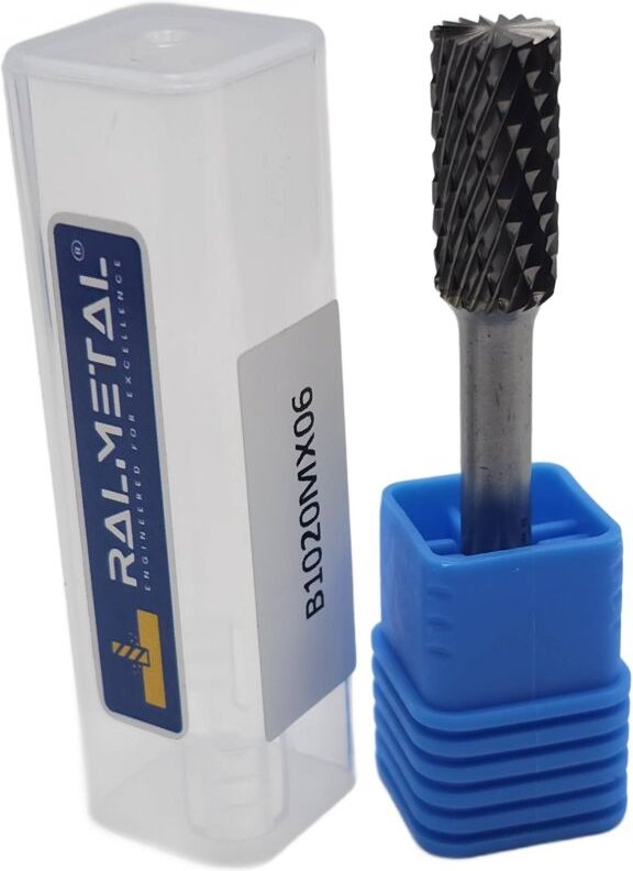 Vollhartmetall-Rotations-Zylinderfeile D10 x 20 x 6D x 65 mm - 60 HRC