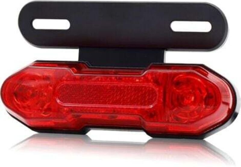 Motorrad Bremsrücklicht, integriertes Motorrad-Rücklicht Bremslicht Blinker Fahrlicht mit Kennzeichenhalterung für 12V/4...