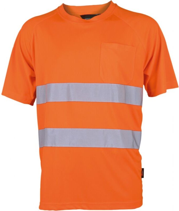 Arbeitsshirt Warnschutz T-Shirt, Orange Größe XXXXL