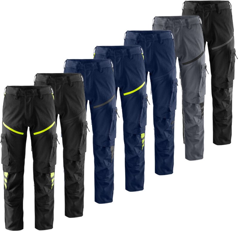 Fristads Stretch 2653 LWS Arbeitshose mit mehreren Taschen - 50 (EU) - Schwarz / grau