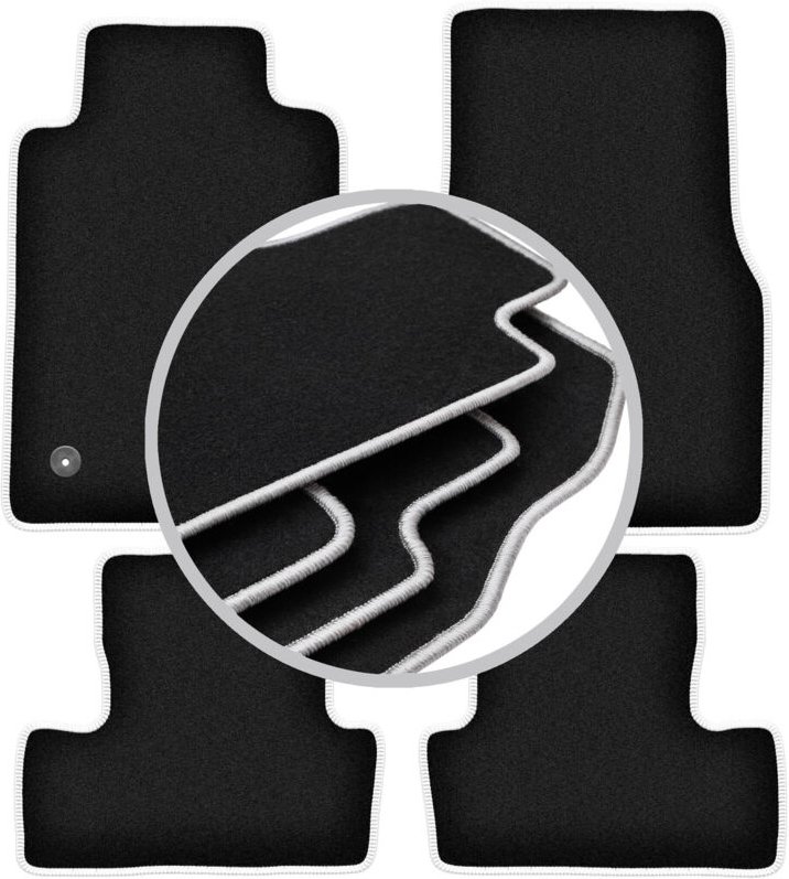 CARLUX-SILVER Autofußmatten für: Ford Mustang MK5 Coupé (2004-2014)
