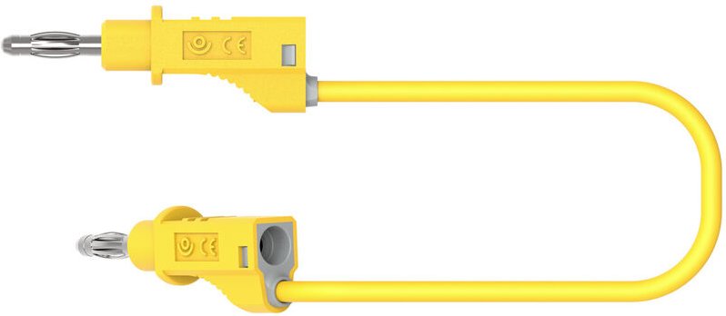 2117-CD1-50J Messleitung Bananenstecker Bananenstecker 50 cm Gelb 1 St. - Electro Pjp