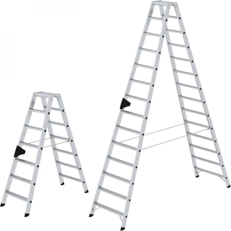 MUNK Stehleiter mit ergo-pad beidseitig begehbar 2x6 Stufen