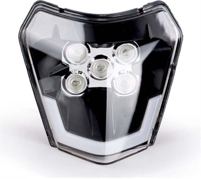 Moto phare LED plaque phare avant adapté for KTM EXC 300 XC XCF XCW XCFW SX SXF SXS 125 à 690 2012-2022 tête lumière mèc...