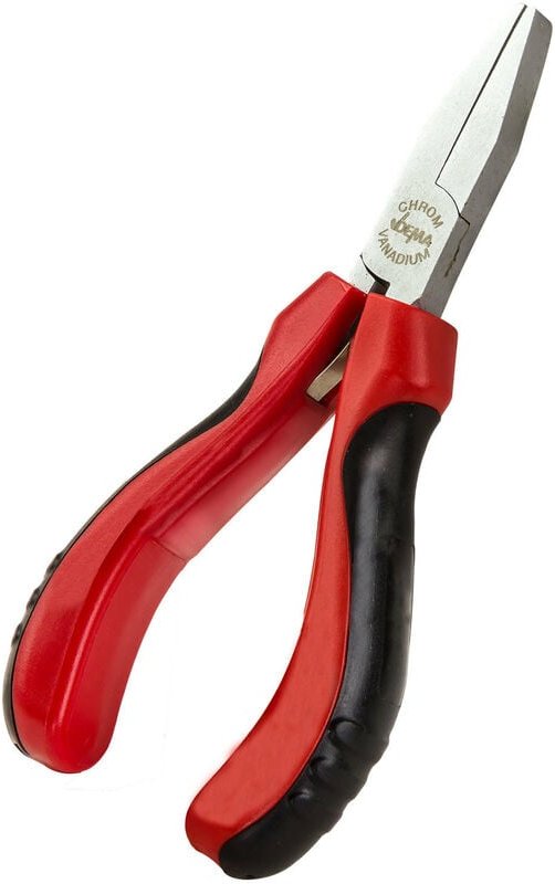 Dema - Flachzange Zange 125 mm glatt gerade mit Spannfeder CRV-Stahl