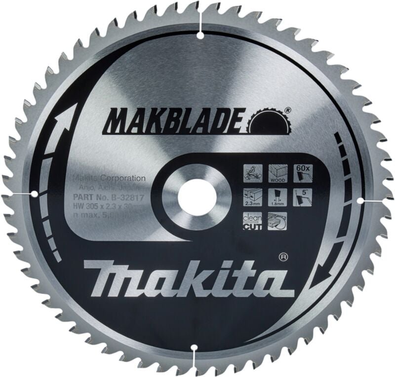 Makblade Kreissägeblatt 305 x 30 x 2,3 mm 60 Zähne ( B-32817 ) für Holz - Makita