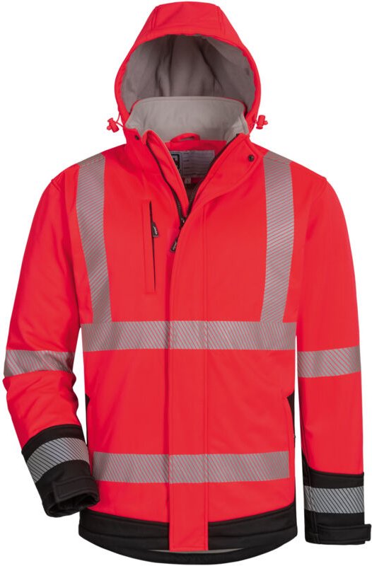 Gr .M (50/52) KALEB WATTIERTE WARNSCHUTZ-SOFTSHELLJACKE rot KALEB PADDED HIG