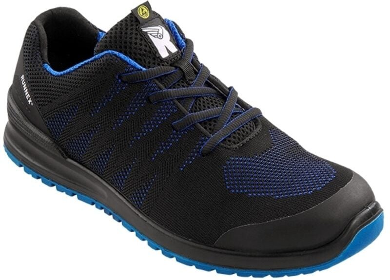 RUNNEX® S1P ESD-Sicherheitshalbschuhe SportStar schwarz/blau 5109 Gr. 48