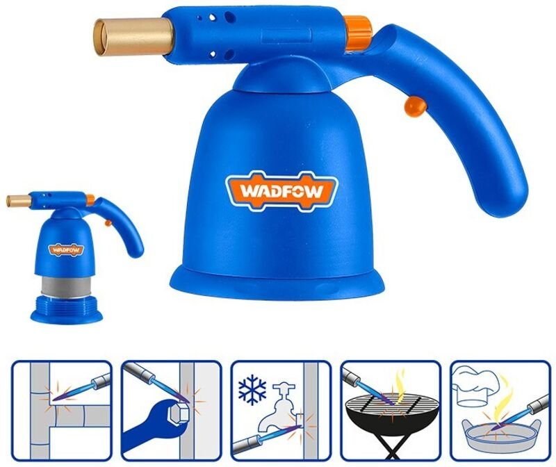 WADFOW Gaslötlampe, einstellbar bis 1300 °C, leicht und tragbar, 404 g