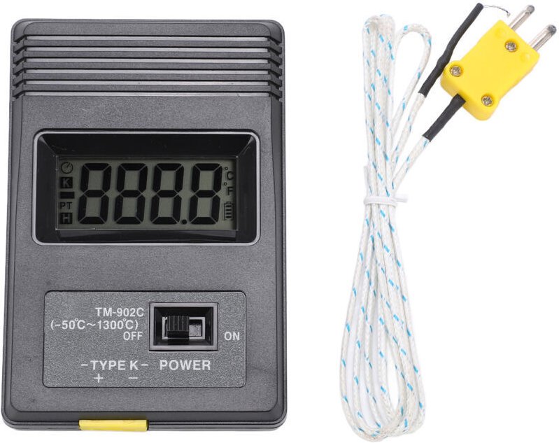 TM902C Hochpräzises digitales Thermometer mit LCD-Anzeige, tragbares Temperaturmessgerät, 50℃ bis 1300℃