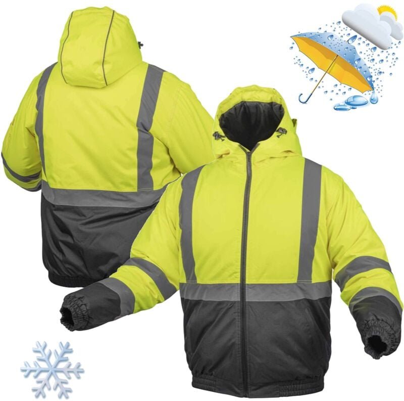 OKER Hi-Vis Isolierte Bomberjacke GELB M