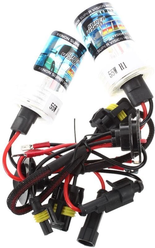Tlily - audew 2 Stk.55W hid Xenon Lampe kfz Birne Licht Leuchte kit Scheinwerfer dc 12V (H1 8000K)