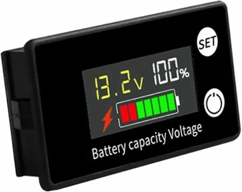 DC DC 8V-100V Batterie Voltmeter Kapazitätsanzeige Leistungsmesser Lithium-Blei-Säure-Batterie 12V 24V 48V für 6133A LCD...