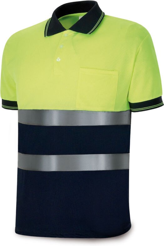 Neongelbes Polo, Kurzarm, Hochsichtbarkeit, 3XL