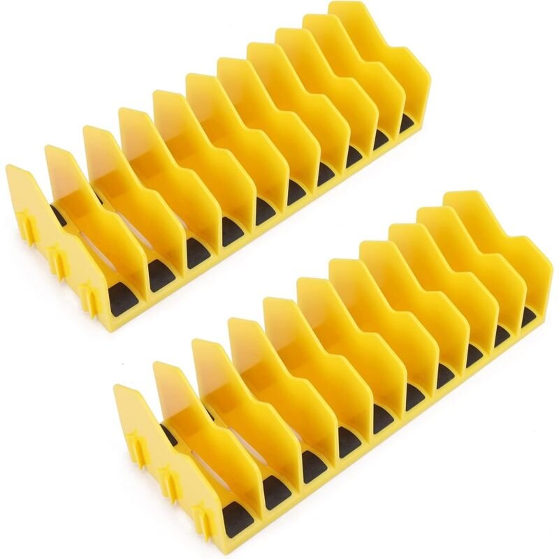 Set aus 2 Clip-Organizern mit rutschfester Gummibasis, für Werkzeugkästen und Aufbewahrung, erweiterbares Design, kompat...