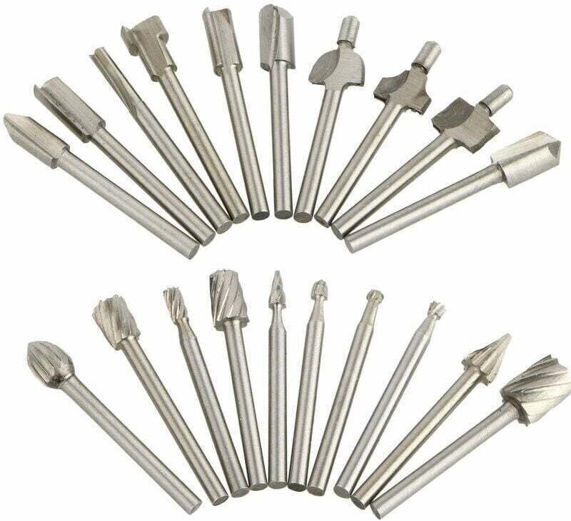 20er-Pack Wolframkarbid-Frässtifte, Dremel-Bohrer, Rotationsschleifer..DEBUNS