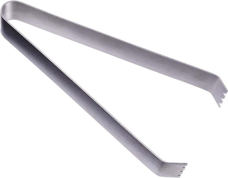 Stainless steel ice clamps for precise handling of ice cubes