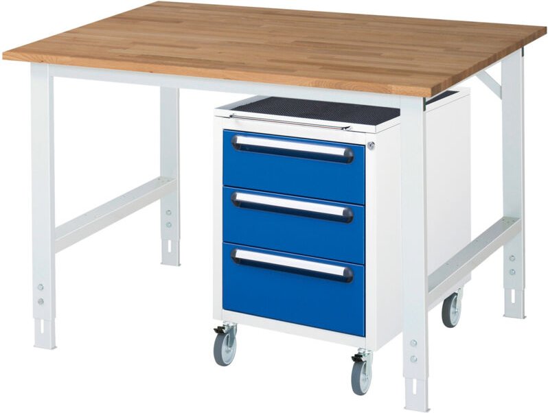 Rau Arbeitstisch Tom höhenverstellbar KM09, B1250xT1000xH910-1230mm, B-Platte-25mm