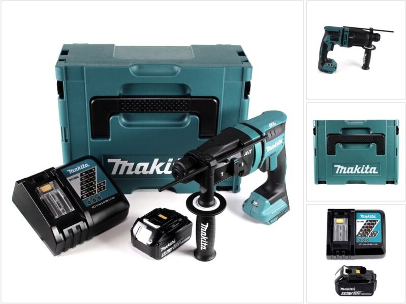 Makita DHR 182 RT1J Akku Bohrhammer 18V 1,7J SDS plus Brushless + 1x Akku 5,0Ah + Ladegerät + Makpac