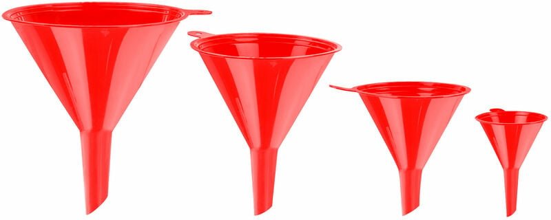 Kunststoff-Trichter Set 4 tlg. rot