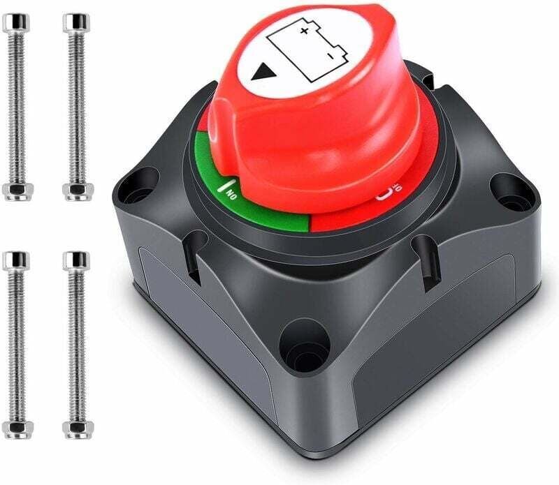 12-48V Batterietrennschalter, Batterietrennschalter, Batterietrennschalter für Boot, LKW, Auto, Traktor, Bus, Yacht (1-2...