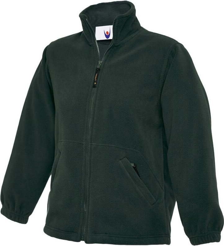Kinder Classic Arbeits-Fleecejacke Flaschengrün 11/13 Jr. 300 g/m²