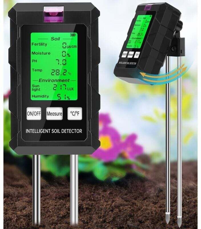 L'humidimètre du sol, un testeur d'humidité du sol six en un, peut mesurer la température, le pH, l'humidité, les nutrim...
