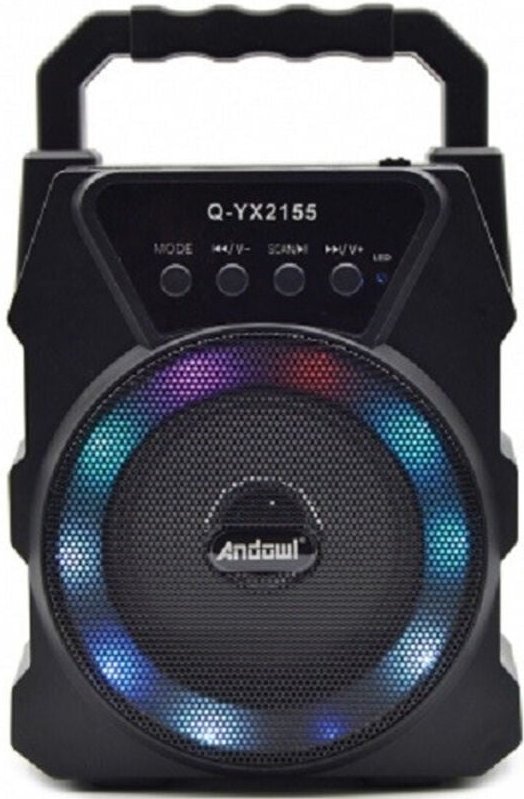 Trade Shop Traesio - Trade Shop - portatile altoparlante Q-YX2155 15W pmpo bluetooth 5.0 mit led-lights -