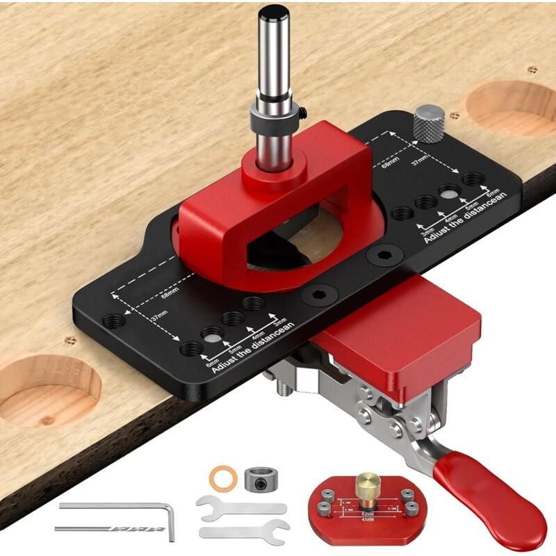 Scharnierlehre für 35-mm-Scharniere, Aluminiumlegierung mit Klemmfunktion, passend für verdeckte Scharniere