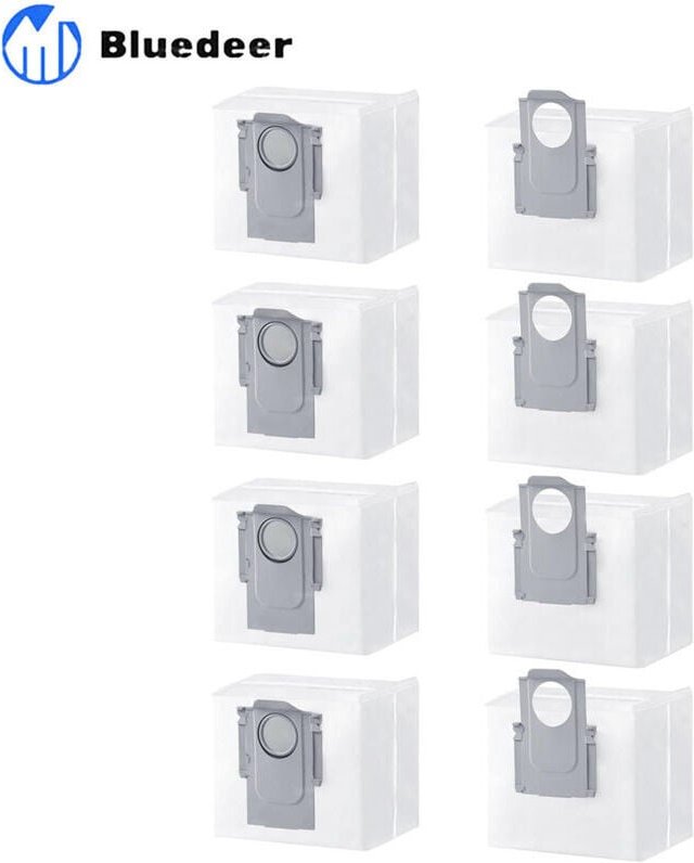 8er-Pack Staubsaugerbeutel für Roborock S8+, S8 Pro Ultra, S7 MaxV Ultra, Q7+, Q7 Max+, Q8 Max+, Q5 Pro+ – Ersatzteilset