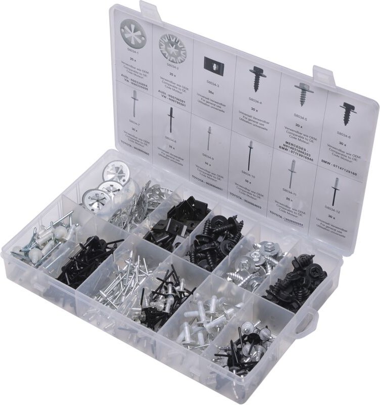 S8034 Schnellverschluss Satz, 400 teilig - Sw-stahl