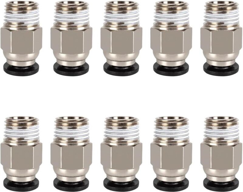 PC4-M10-Anschluss, PC4-M10-Pneumatikanschluss, Pneumatikanschluss für PTFE-Schläuche, PC4-M10 gerader Pneumatikanschluss...