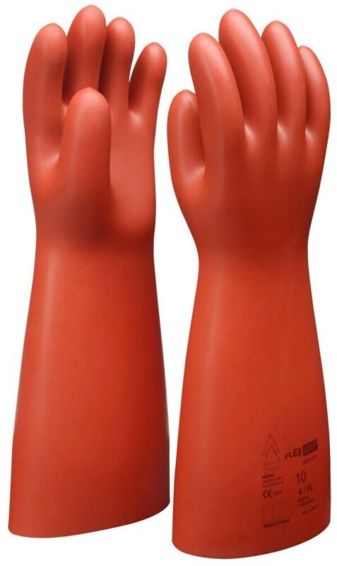 Kstools - Elektriker-Schutzhandschuh mit mechanischem Schutz, Größe 12, Klasse 3, rot