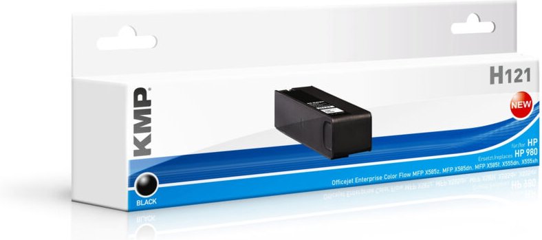 KMP - Tintenpatrone kompatibel für hp 980 (D8J10A), schwarz