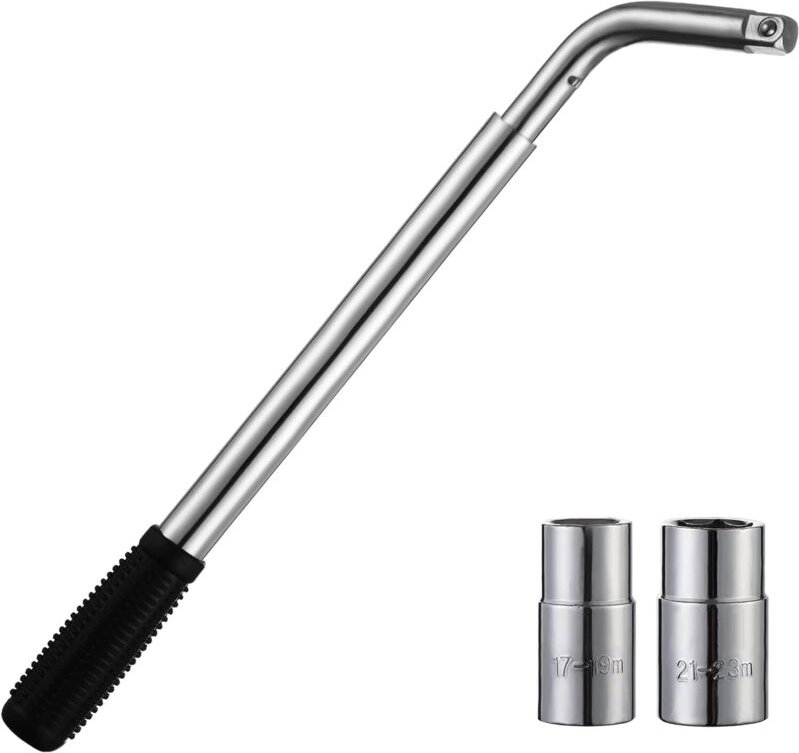 Teleskop-Schraubenschlüssel, Radmutternschlüssel, Universal-Reifenschlüssel, Reifenreparatur-Werkzeugsatz (17 mm, 19 mm,...