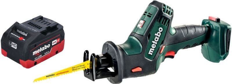 Metabo SSE 18 LTX Compact Akku Reciprosäge Säbelsäge 18 V 13 mm + 1x LiHD Akku 5,5 Ah - ohne Ladegerät