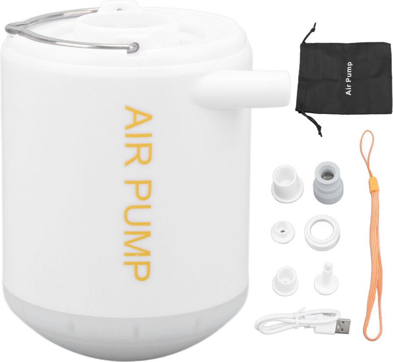Luftpumpe, leistungsstarke Abdichtung, Mini-tragbare Luftpumpe 2000 mAh mit 5 Anschlüssen zum Wandern.
