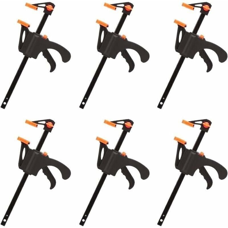 Sonderangebot: Set mit 6 F-förmigen Zwingen, Schnell- und einfache Spannzwingen, Handwerkzeuge für die Holzbearbeitung, ...