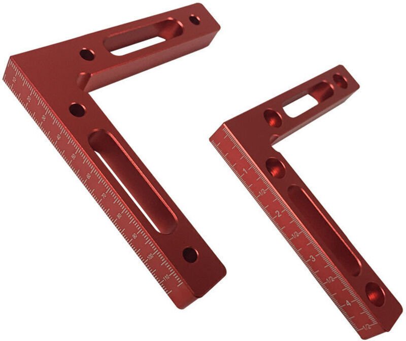 2 Stück 90°-Positionierlineal, rechteckiges Positionierlineal aus Aluminiumlegierung für Holzbearbeitung, rechtwinkliges...