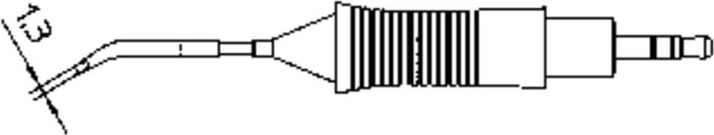 Rtm 008 (RT5) Lötspitze Meißelform, gebogen 30° Spitzen-Größe 0.8 mm Inhalt 1 St. - Weller