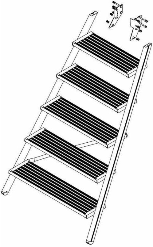 MUNK Aufstieg Podesttreppe inkl. Montagesatz 6 Stufen