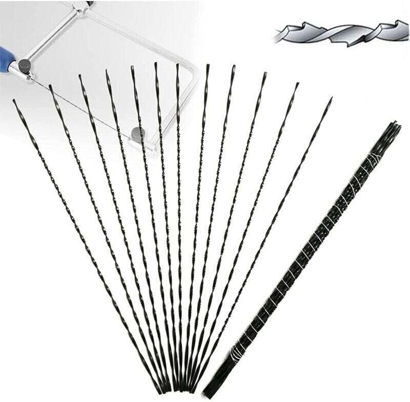 12-teiliges Set Dekupiersägeblätter mit Metallspiralzähnen zum Schneiden und Schnitzen von Holz und Kunststoff. Kompatib...